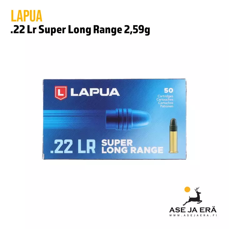 Lapua .22 LR Super Long Range 2,59 g Pienoiskivääripatruuna - 22 LR patruunat - 4023045421674 - 1