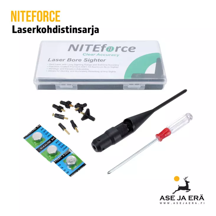 NITEforce Laserkohdistin setti - myyntipakkauksen sisältö - Kohdistuslaitteet - 6430061581004 - 1
