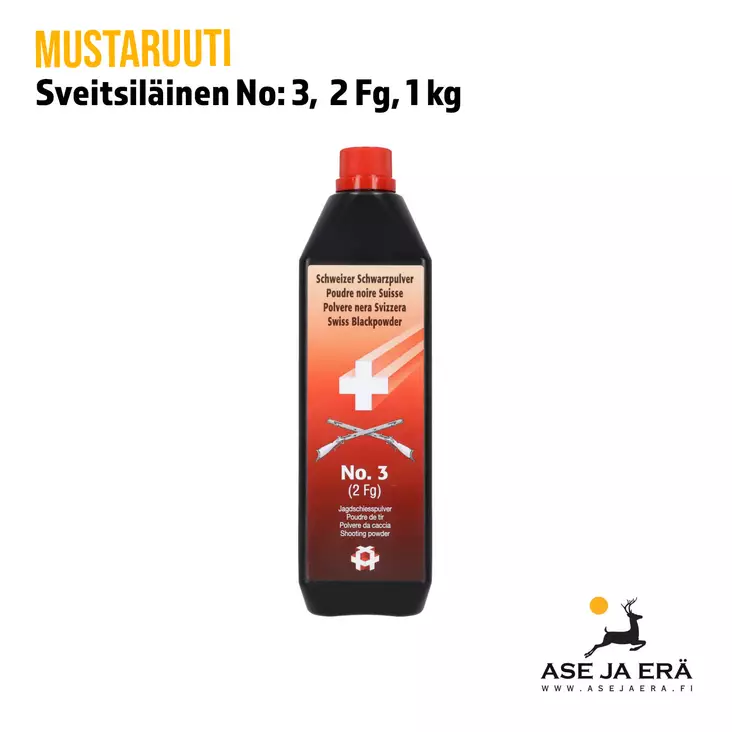 Mustaruuti sveitsiläinen no:3 (2fg) 1 kg - Mustaruuti - 6400000006394 - 3