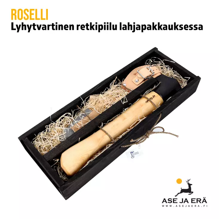 Roselli Retkipiilu Lyhyt Varsi lahjapakkauksessa - yleiskuva lahjapakkauksesta - Linkkuveitset, piilut ja sahat - 6430056850344 - 1