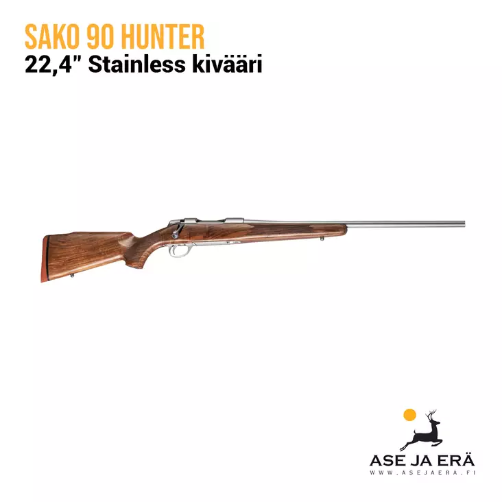 Sako 90 Hunter Stainless 22,4" kivääri - Pulttilukkoiset kiväärit - SYBV2926A8437A4 - 1