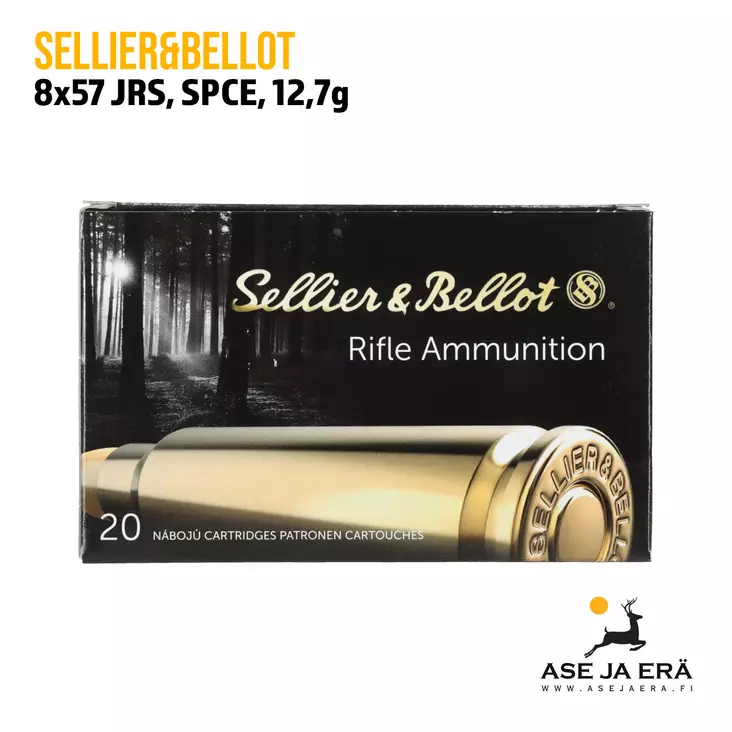 Sellier & Bellot 8x57 JRS SPCE 12,7g kiväärinpatruuna - Muut kaliiperit - 8590690341214 - 1