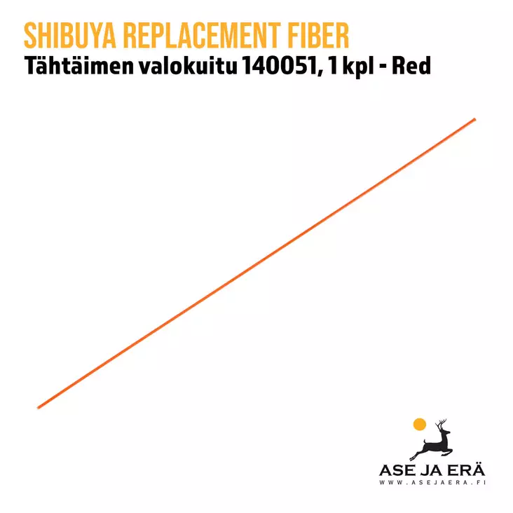 Shibuya Replacement Fiber, tähtäimen valokuitu 140051, 1 kpl Red - yleiskuva kuidusta - Tähtäimen osat ja tarvikkeet - 8718484318864 - 1