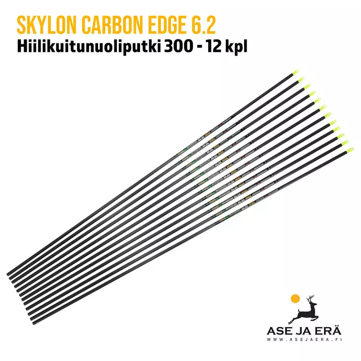 Skylon Carbon Edge 6.2 hiilikuitunuoliputki 300 - 12 kpl - yleiskuva nuoliputkista - Hiilikuituiset nuoliputket - 6426003773774 - 1