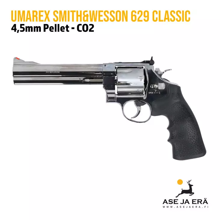 Umarex Smith & Wesson 629 Classic 6,5" CO2 4,5mm Diabol ilmarevolveri - Ilma-aseluoti ilmapistoolit - 4000844764874 - 1
