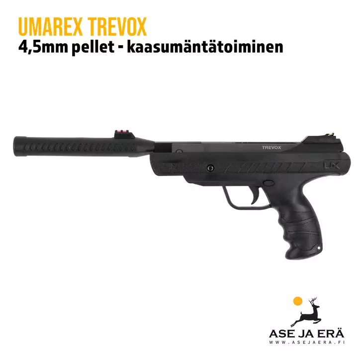 Umarex Trevox 4,5mm pellet ilmapistooli sivulta - Jousi ja puristeilma ilmapistoolit - 4000844652034 - 1