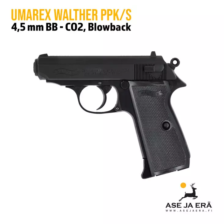 Umarex Walther PPK/S CO2 BB ilmapistooli - BB kuula ilmapistoolit - 4000844609854 - 1