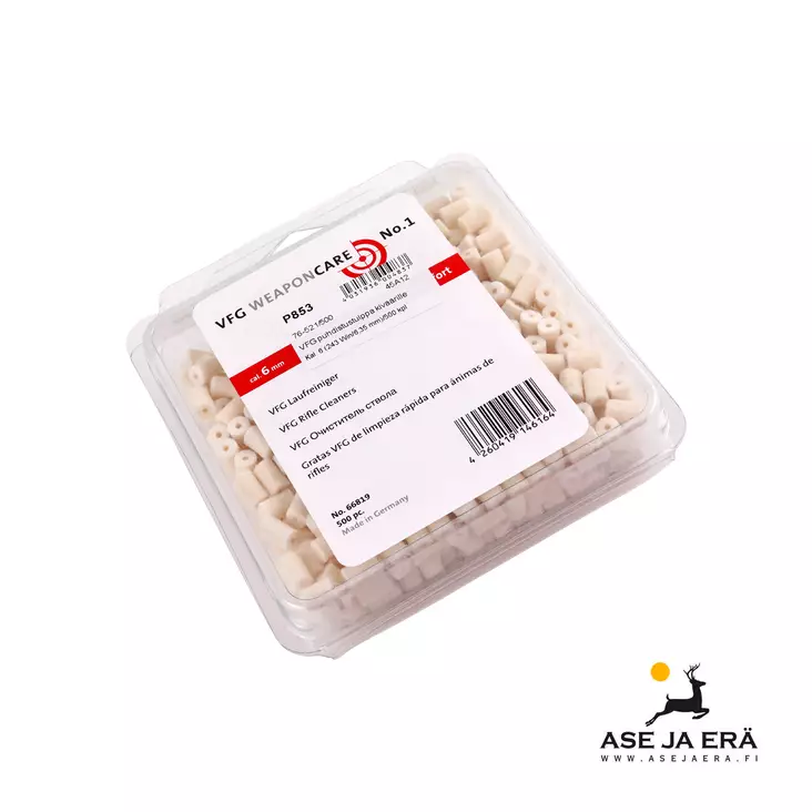 VFG- puhdistustulppa 6mm 500kpl/pussi - Puhdistustulpat ja asesillat - 4260419146164 - 1