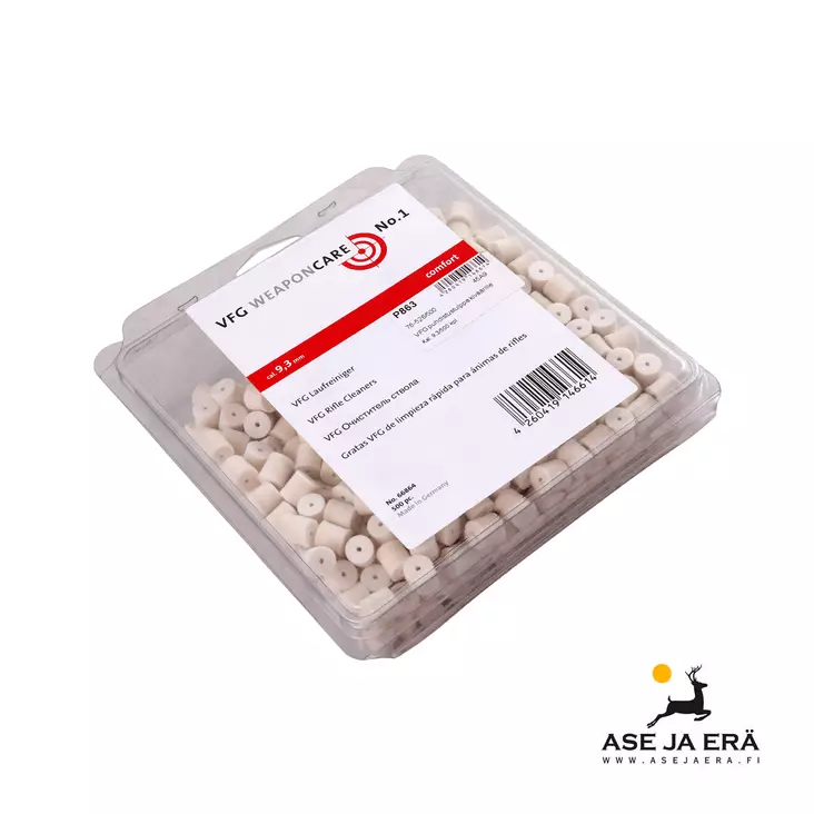 VFG- puhdistustulppa 9,3mm 500kpl/pussi - Puhdistustulpat ja asesillat - 4260419146614 - 1