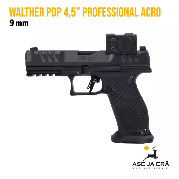 Walther PDP Full Size 9mm 4,5" Professional ACRO pistooli - Pistoolit - 4063132924954 - 1