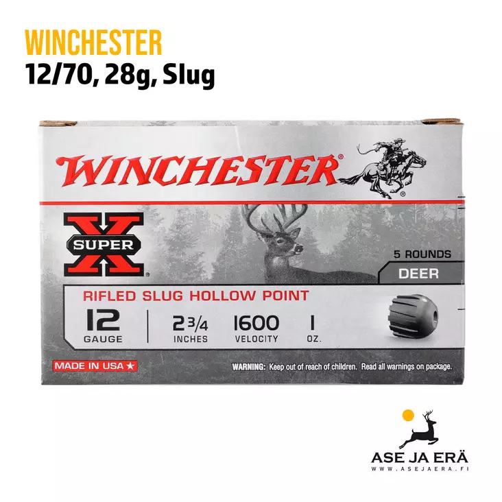 Winchester Super X Slug 12/70 28 g Haulikonpatruuna - Täyteiset - 020892000414 - 1