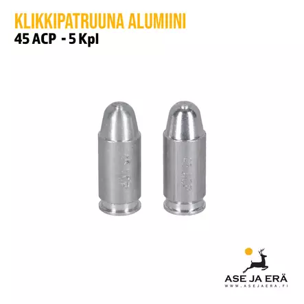 45ACP alumiininen klikkipatruuna 5kpl - Klikkipatruunat - 6410364601555 - 2