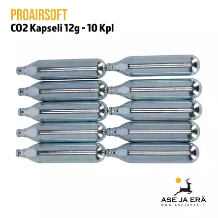 ProAirsoft CO2 patruuna 12g 10 kpl - Yleiskuva - Co2 kaasupatruunat - 6430034892885 - 1