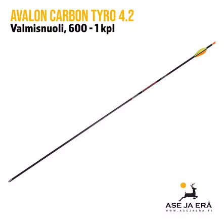 Avalon Carbon Tyro 4.2 Valmisnuoli, 600 - 1 kpl, nuoli sivusta - Hiilikuitunuolet - A028405 - 2