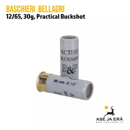 B&P Practical BuckShot 12/65 8/8,6mm 30g haulikonpatruuna - Buckshot, yli 4mm - 8057018397815 - 12