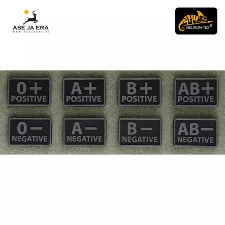 Helikon-Tex blood patch 2 kpl veriryhmä musta/harmaa - Muut asusteet - 5908218766945 - 2