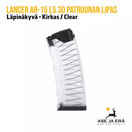 Lancer AR-15 läpinäkyvä 30 patruunan lipas - Toiminnallisten aseiden lippaat - 738435617295 - 2