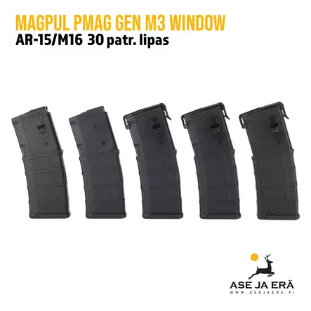 Magpul AR-15/M16 GEN M3 PMAG 30BLACK - Toiminnallisten aseiden lippaat - 873750006178X5 - 1