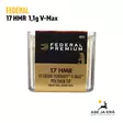 17HMR Federal V-Shok Hornady V-Max 1,1g pienoiskivääripatruuna - 17HMR patruunat - 029465057275 - 4