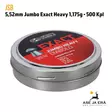 5,52mm JSB Jumbo Exact Heavy 1,175g - Yläviistosta - 5,5 mm luodit - 8594180450615 - 5
