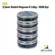 5,5mm H&N Rabbit Magnum II 1,66g 1000 kpl - Yleiskuva  - 5,5 mm luodit - 4047058011578x5 - 1