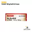 9,3x62 Norma Swift A-frame 18,5g 20 kpl - 9,3x62 kaliiperi - 7393923193335 - 4