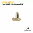 9 mm Sellier & Bellot 9 g Subsonic FMJ pistoolipatruuna - 9mm pistoolin patruunat - 8590690310555 - 2