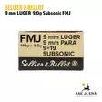 9 mm Sellier & Bellot 9 g Subsonic FMJ pistoolipatruuna - 9mm pistoolin patruunat - 8590690310555 - 4