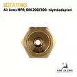 Best Fittings Air Arms MPR DIN 200/300 täyttöadapteri - Säiliön puolen liittimen sisäkuva - Adapterit ja liitäntäsarjat - 03A1MF05 - 5
