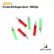 5,5mm Umarex UX tupsunuoli Airgun darts 4.1643 100 kpl - Muutama dartsi - 5,5 mm luodit - 4000844880895 - 4
