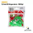 5,5mm Umarex UX tupsunuoli Airgun darts 4.1643 100 kpl - Myyntipakkaus EAN näkyvissä - 5,5 mm luodit - 4000844880895 - 5