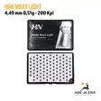 4,49mm H&N Maxx Light 200 kpl - Kansi avoinna - 4,5 mm ilmakivääriluodit - 4047058019925 - 3