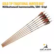 Gold Tip Traditional Hunter 006" hiilikuitunuoli luonnonsulilla, 500 - 6 kpl - yleiskuva kuusi nuolta - Hiilikuitunuolet - 791331880385 - 1
