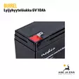 Burrel lyijyhyytelöakku 6V 10Ah - Tarvikkeet riistakameroihin - 5412810284115 - 6
