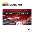 Federal 300 WM Nosler Partition 11,7g - Muut kaliiperit - 029465084615 - 1