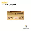 Federal Premium 223 Rem 3,56g TSX kiväärinpatruuna - 223 kaliiperi - 029465060305 - 4