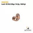 Frontier pistooliluoti 45 ACP 14,9g Round Nose Bulk 500 kpl, kuva kahdesta luodista - Muut luodit - 100135 - 2