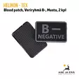 Helikon-Tex blood patch 2 kpl veriryhmä B-  Musta - Yleiskuva - Muut asusteet - 5908218766945 - 20