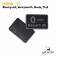Helikon-Tex blood patch 2 kpl veriryhmä O-  Musta - Pari etu ja takapuoli näkyvissä - Muut asusteet - 5908218766945 - 25