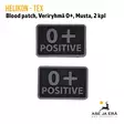 Helikon-Tex blood patch 2 kpl veriryhmä O+  Musta - Yleiskuva - Muut asusteet - 5908218766945 - 16