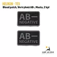 Helikon-Tex blood patch 2 kpl veriryhmä AB-  Musta - Yleiskuva - Muut asusteet - 5908218766945 - 22