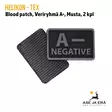 Helikon-Tex blood patch 2 kpl veriryhmä A-  Musta - Yleiskuva - Muut asusteet - 5908218766945 - 18