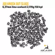 JSB Knock Out Slugs 6,37mm ilma-aseluoti 2,170g 150 kpl - 150 kpl luoteja - 6,35 mm luodit - 8594180451155 - 3
