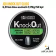 JSB Knock Out Slugs 6,37mm ilma-aseluoti 2,170g 150 kpl - rasia edestä
 - 6,35 mm luodit - 8594180451155 - 1
