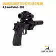 Umarex Beretta 92FS XX-treme CO2 ilmapistooli punapistetähtäimellä - Takaviisto oikea tähtäin ja suujarru paikoillaan - Ilma-aseluoti ilmapistoolit - 4000844388025 - 8