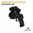 Umarex Beretta 92FS XX-treme CO2 ilmapistooli punapistetähtäimellä - Etuviistosta oikea tähtäin paikoillaan  ilman vaimenninta - Ilma-aseluoti ilmapistoolit - 4000844388025 - 11