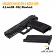Umarex Heckler & Koch USP 4,5 mm BB CO2 Blowback - Ase vaakatasossa lipas irroitettuna - BB kuula ilmapistoolit - 4000844627605 - 9