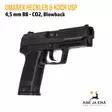 Umarex Heckler & Koch USP 4,5 mm BB CO2 Blowback - Edestä oikealta alaviistosta - BB kuula ilmapistoolit - 4000844627605 - 11