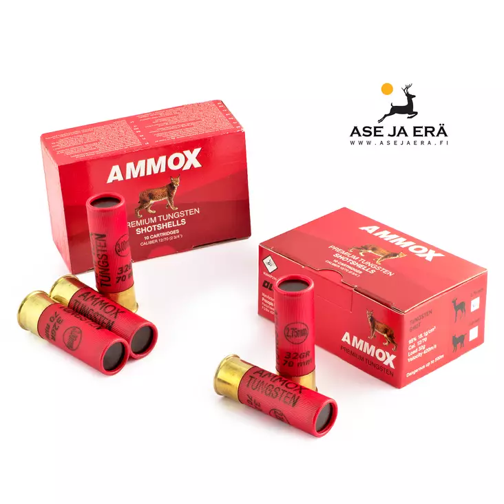 12/70 AmmoX Premium Tungsten 32g 10kpl Una-patruuna - Lyijyttömät patruunat - ammox275 - 1