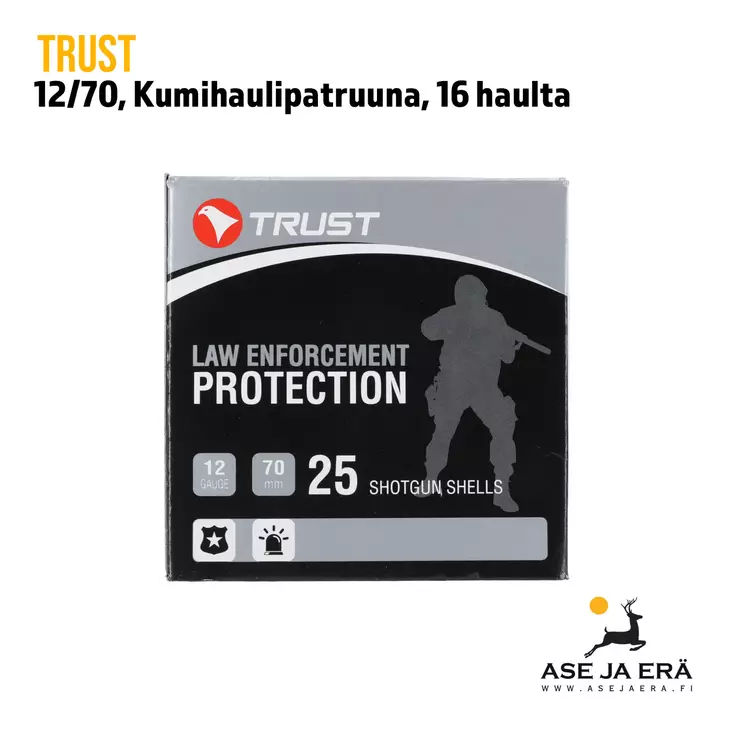 12/70 Trust kumihaulipatruuna 16 haulia 25kpl - Muut haulikonpatruunat - 2042744474165 - 3